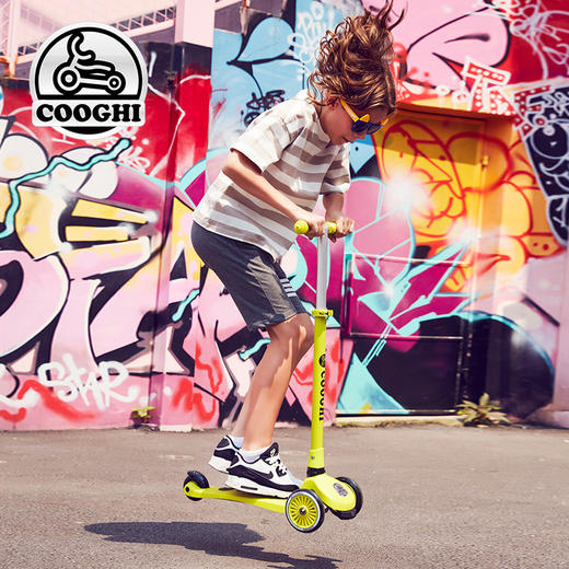 酷骑滑板车V1发光款单脚踏板车儿童溜溜车 商品图2