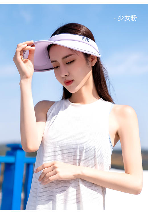 VVC防晒帽子夏季乐浮空顶帽遮脸防紫外线遮阳男女式 商品图6