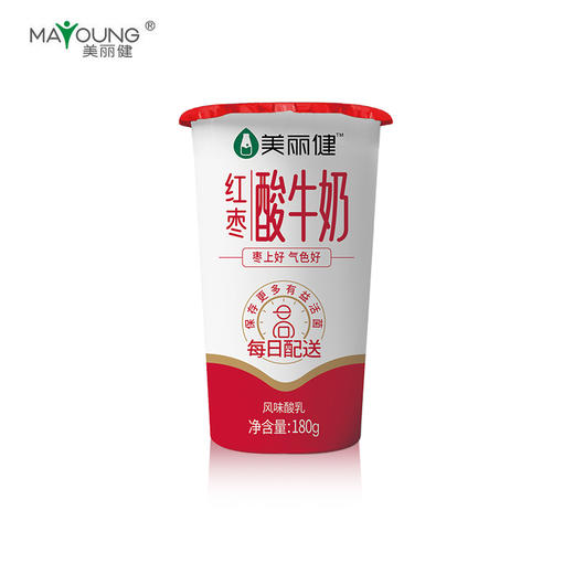 【限时9折】美丽健纸杯红枣酸牛奶180g/30天 商品图0