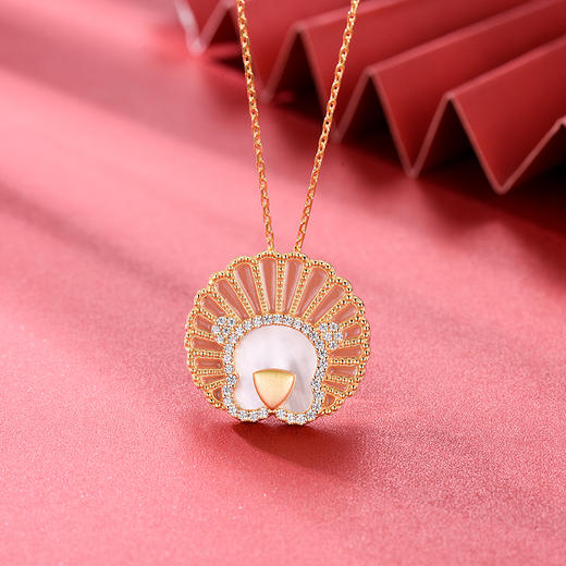 【采购专享】宫里的世界&BYJ 福狮献瑞珐琅彩 两用项链/胸针 商品图2