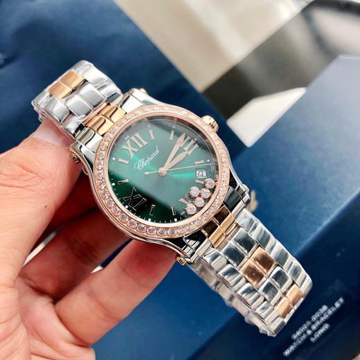 萧邦快乐钻系列石英腕表 
快乐钻（HAPPY DIAMONDS）表盘直径30mm 5钻！ 商品图1
