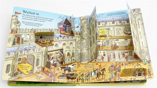 看里面系列 城堡 英文原版 Usborne Look Inside a Castle 尤斯伯恩 英文版科普绘本 儿童英语启蒙纸板书 翻翻书 进口原版书籍 商品图1