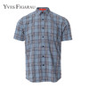 YvesFigarau伊夫·费嘉罗夏季新款商务休闲格纹舒适透气短袖衬衫912463 商品缩略图4