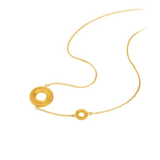 宫匠造办 十朝十美古玉金韵 宋·和合环黄金吊坠 商品图1