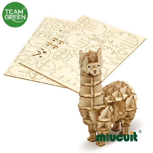 TeamGreen动物拼图立体3d模型积木拼装玩具益智手工diy生日礼物3D拼图立体拼图成人减压玩具便于随身携带 商品图3