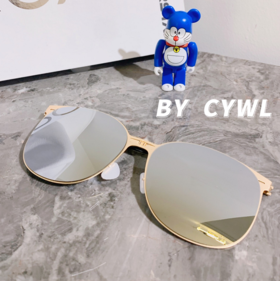 特价秒杀 ROAV美国巨星系列查里兹金框银镜面镜片折叠太阳镜.潮快闪[福利品]