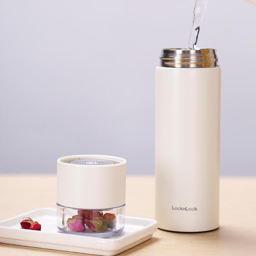 乐扣乐扣（LOCK&LOCK）保温杯女茶水分离杯便携简约泡茶杯水杯男不锈钢茶杯学生LHC4232 商品图2
