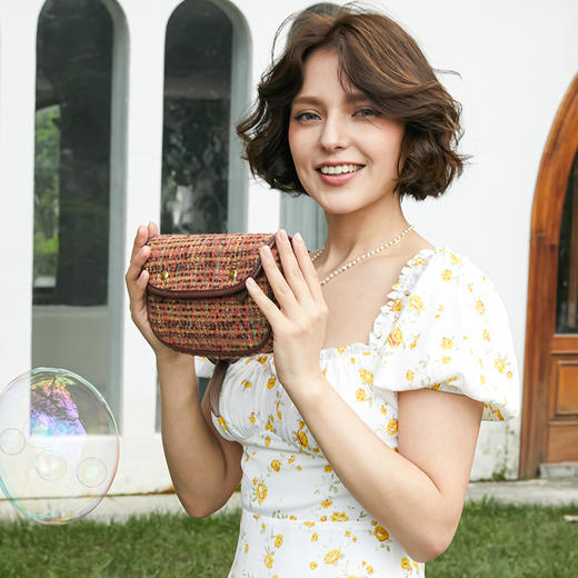 Harris Salome粗花呢格英伦复古单肩包 商品图5