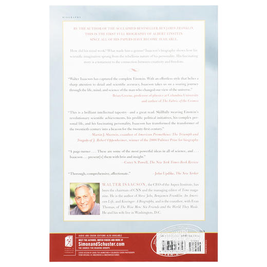 【中商原版】爱因斯坦：生活和宇宙 英文原版Einstein: His Life and Universe 爱因斯坦传记和相对论 艾萨克森 人物传记 世纪伟人 商品图1