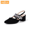 商场同款 | Safiya/索菲娅时尚格子中跟凉鞋都市尖头2019单鞋SF91114111 商品缩略图0