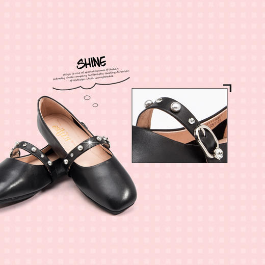 商场同款 | Safiya/索菲娅春秋芭蕾舞女鞋方头平跟玛丽珍单鞋SF91111067 商品图6