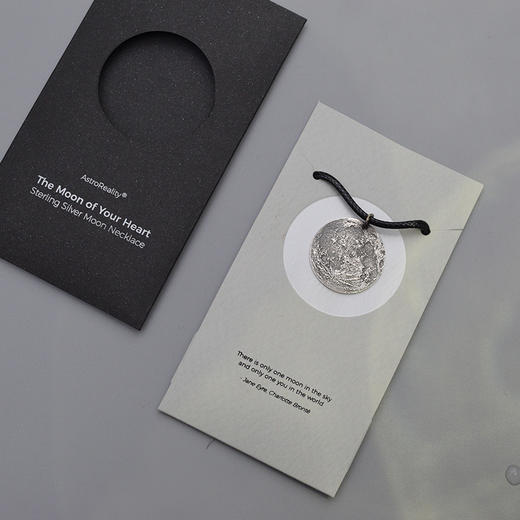 「AstroReality 月球纪念吊坠项链」925 银 月亮创意太空项链 商品图4