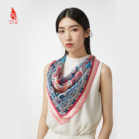 SAINTJOY/上久楷 真丝方巾 锦绣满天FJS19049