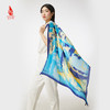 SAINTJOY/上久楷 女式真丝方巾 藏青城市涂鸦 FJ18004 商品缩略图0