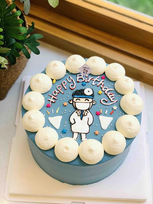 手绘医生奶油蛋糕 下单前请仔细阅读商品详情 商品图0