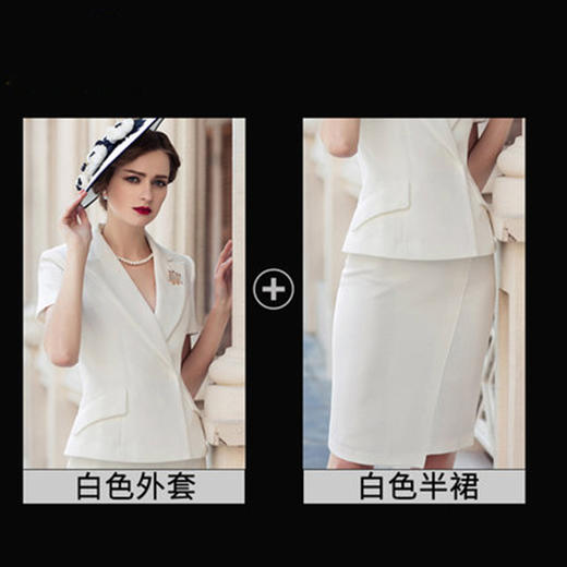 IWY/时尚短袖西装套裙OL气质西服职业装女装套装正装CS0335 商品图4