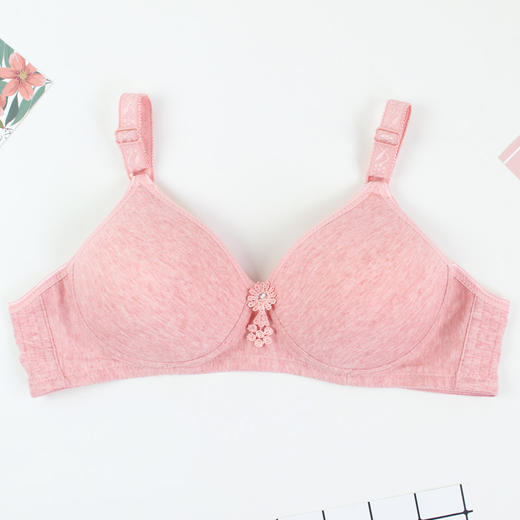 YY-688文胸彩棉薄款大码胸罩无钢圈简约时尚中老年内衣 商品图3