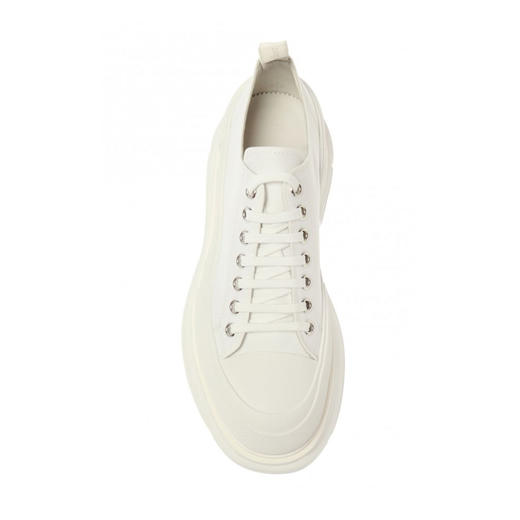 ALEXANDER MCQUEEN 麦昆  男士 低帮帆布增高鞋 白色 604257 W4L32 9000 商品图2