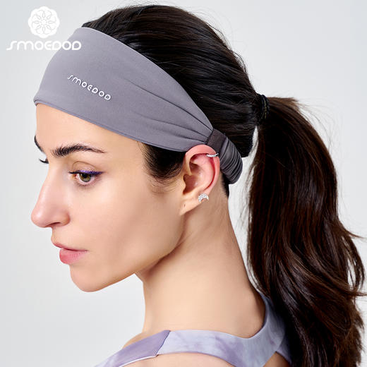 水沐伊朵SMOEDOD瑜伽发带女运动吸汗头巾束发跑步健身男止汗头带5626 商品图1