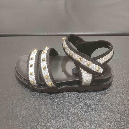 lfgj jeans  bb042幻彩牛皮细带铆钉潮流休闲女鞋女凉鞋 商品图7