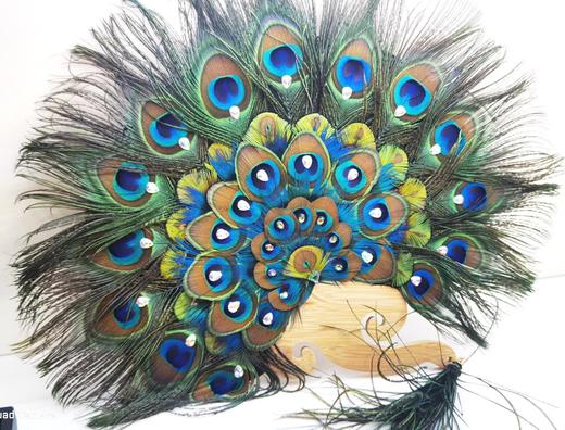 龙凤呈祥扇°孔雀翎 商品图0