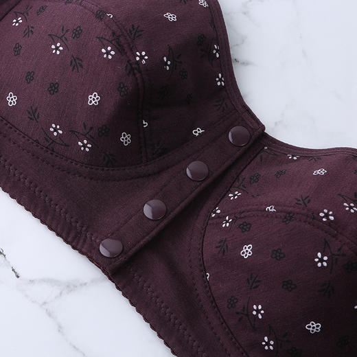 YY-172新款印花前扣内衣 女士软棉背心款文胸 大码无钢圈内衣女 商品图3