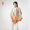 SAINTJOY/上久楷 真丝方巾 凤戏牡丹·深蓝色 FJ17006 商品缩略图6