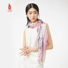 SAINTJOY/上久楷 真丝方巾 礼仪之花FJS19050