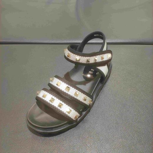 lfgj jeans  bb042幻彩牛皮细带铆钉潮流休闲女鞋女凉鞋 商品图6