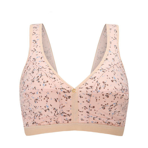 YY-印花背心女睡眠文胸薄款棉质背心式文胸软棉内衣无钢圈胸罩 商品图4