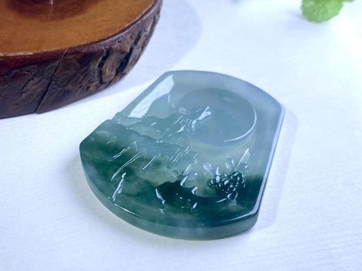 D101028 翡翠冰糯种飘蓝花狼牌 商品图0