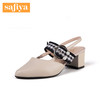 商场同款 | Safiya/索菲娅时尚格子中跟凉鞋都市尖头2019单鞋SF91114111 商品缩略图1