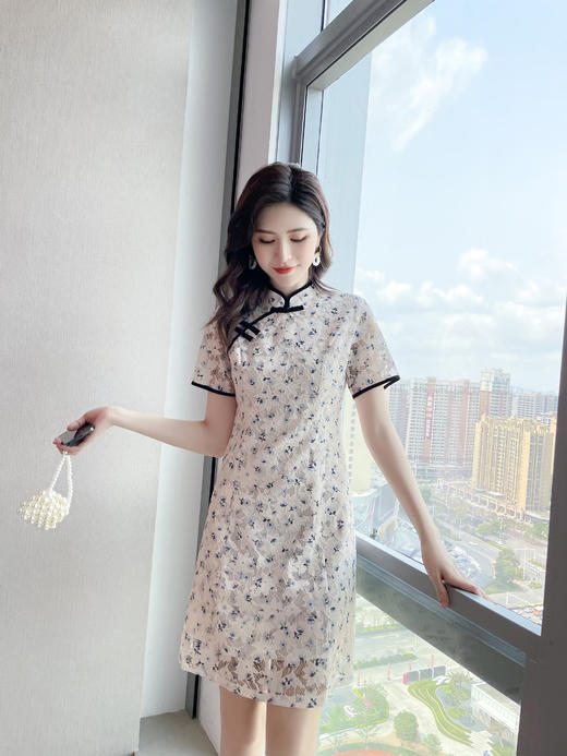 【夏装】【中国风改良版旗袍】小清新，减龄显瘦，高级质感，9912861178/// 商品图1