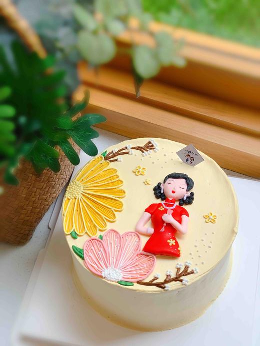 旗袍母亲节奶油蛋糕 下单前请仔细阅读商品详情 商品图1
