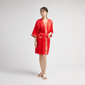 SAINTJOY/上久楷宋锦睡袍套装女款睡衣 JWS133013