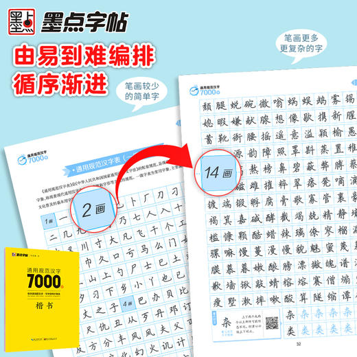 墨点字帖荆霄鹏字帖楷书入门基础训练字帖7000常用字字帖钢笔字帖成年楷书控笔训练字帖硬笔书法字帖正楷练字学生专用 商品图2