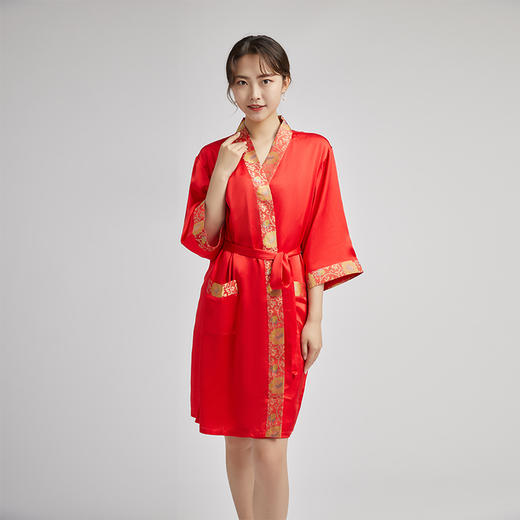 SAINTJOY/上久楷宋锦睡袍套装女款睡衣 JWS133013 商品图2