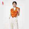 SAINTJOY/上久楷 真丝方巾 丝丝入扣·桔色 FJ16030 商品缩略图0
