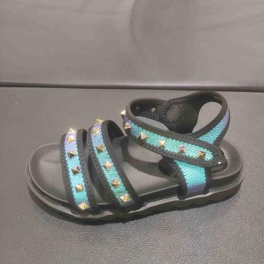 lfgj jeans  bb042幻彩牛皮细带铆钉潮流休闲女鞋女凉鞋 商品图1