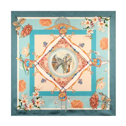 SAINTJOY/上久楷 女式真丝方巾 绸都印象 FJS20004 商品图10