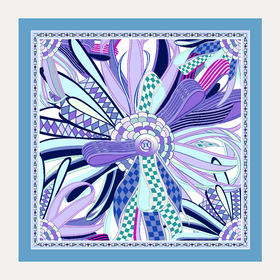 SAINTJOY/上久楷 真丝方巾 礼仪之花FJS19050