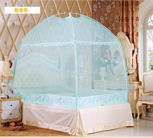 MR 蒙古包蚊帐1.8m床1.5双人家用有底三开门支架1.2米床单人学生宿舍 商品图3