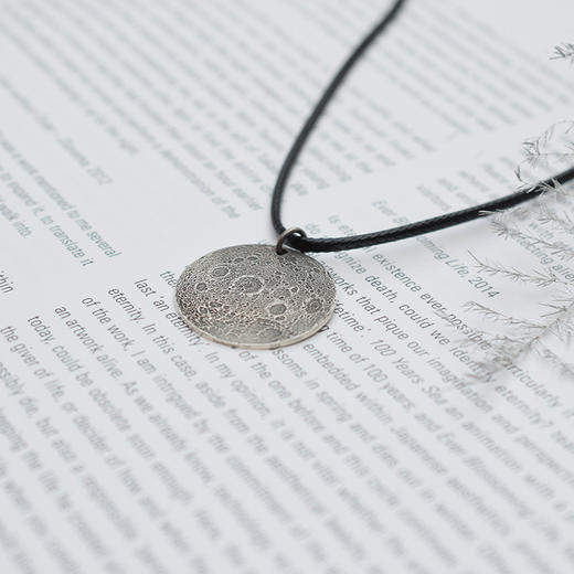 「AstroReality 月球纪念吊坠项链」925 银 月亮创意太空项链 商品图3