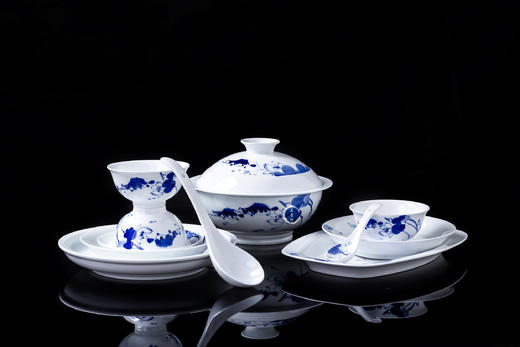 60头釉中彩和为贵餐具 商品图3