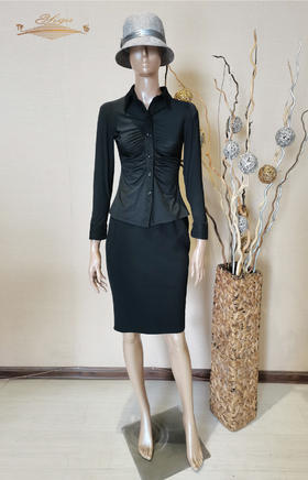 【特惠】YIQU丨“弄潮一族”花边款衬衣（神秘黑）