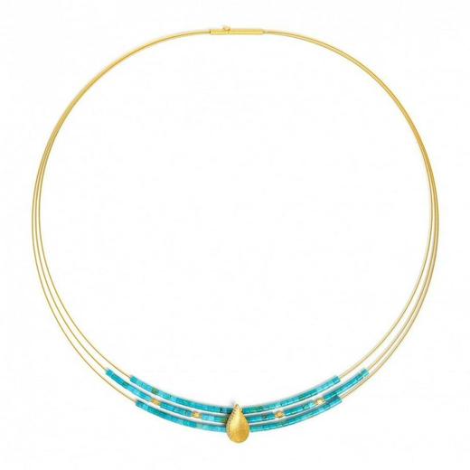 北京仓｜BERND WOLF-Aquina-蓝色 绿松石 项链［德国设计师］ 商品图0