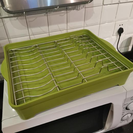 安雅沥水餐具架390*309*72.5MM/D754/白/绿 商品图0