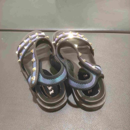 lfgj jeans  bb042幻彩牛皮细带铆钉潮流休闲女鞋女凉鞋 商品图4