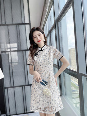 【夏装】【中国风改良版旗袍】小清新，减龄显瘦，高级质感，9912861178///