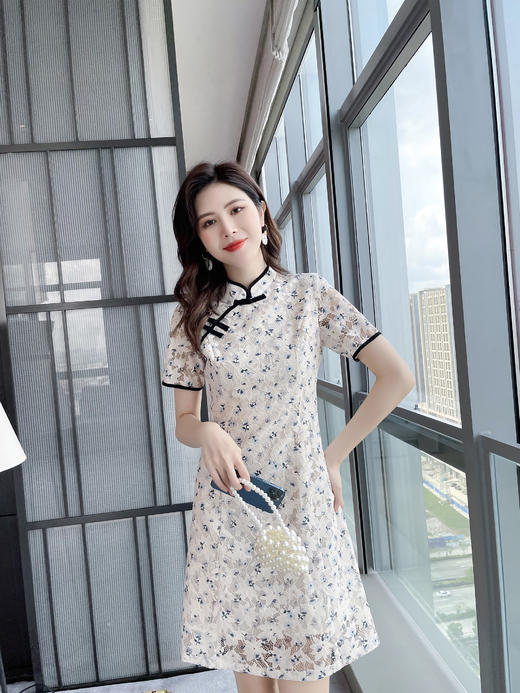 【夏装】【中国风改良版旗袍】小清新，减龄显瘦，高级质感，9912861178/// 商品图0